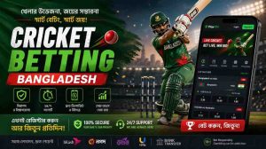 Local sports fans analyzing live match odds and placing online cricket betting slips at the 5KBD casino platform in Bangladesh.